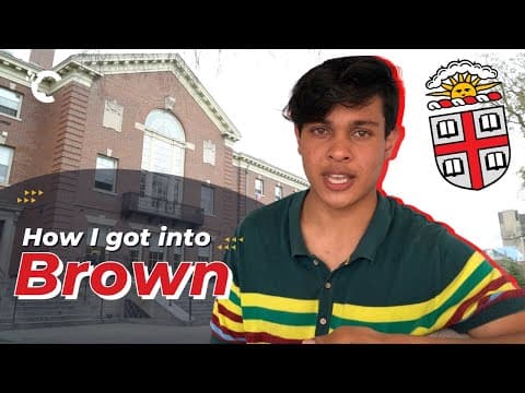 How I Got Into Brown University